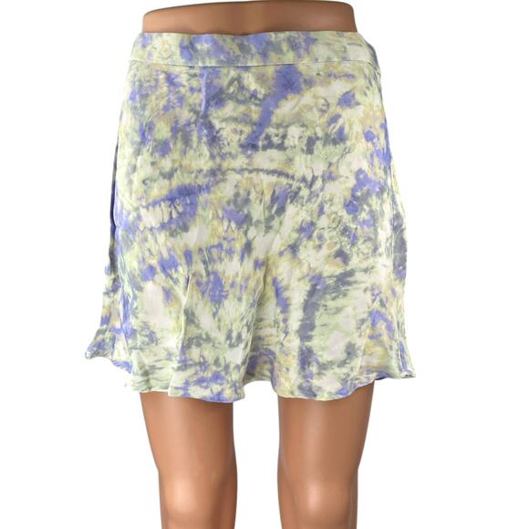 Zara Women's Multicolor Tie Dye Elastic Waist Mini A-Line Flared Skirt Size M - Picture 1 of 4